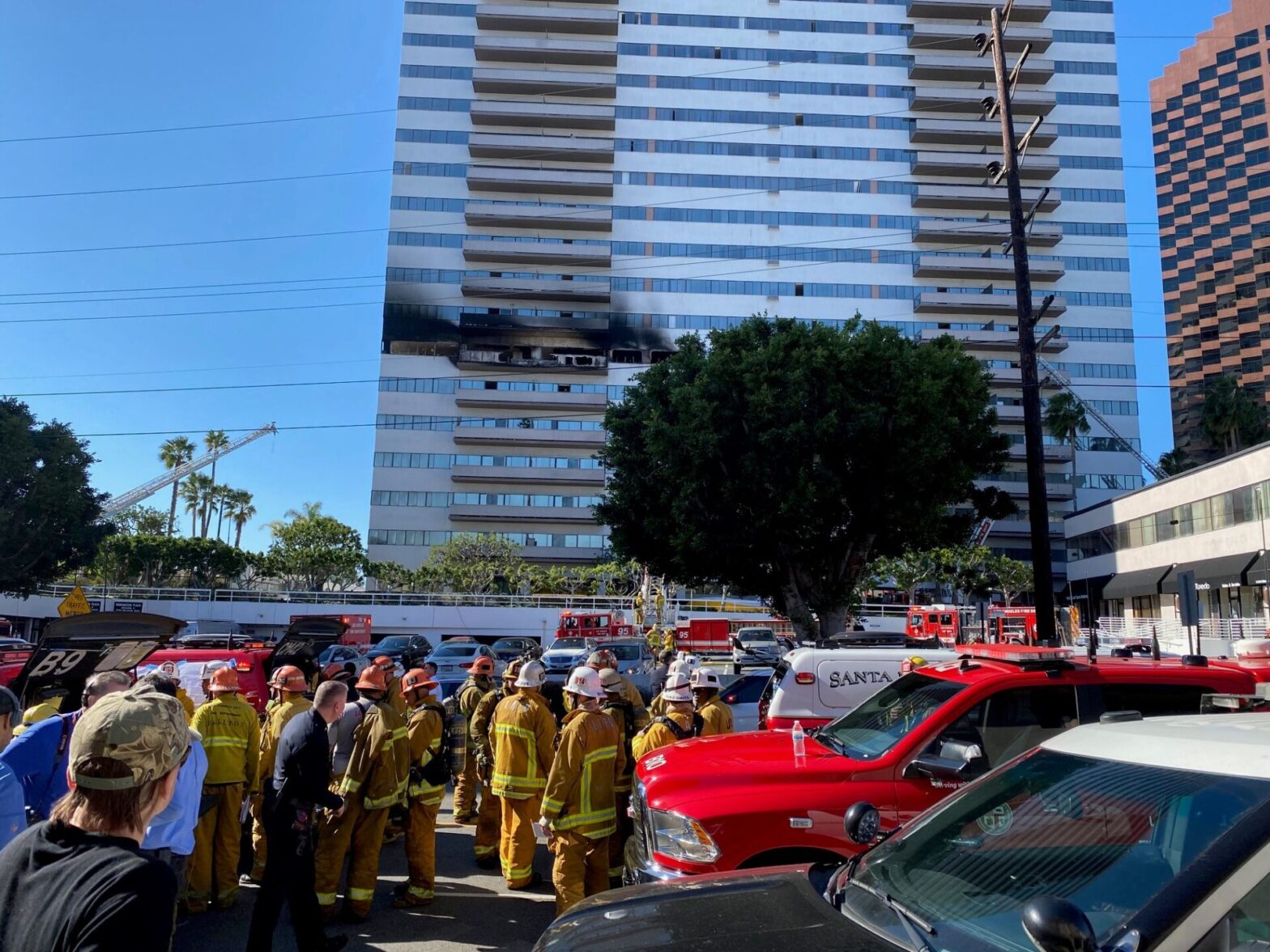 Fire Erupts for the Second Time in Six Years at Barrington Plaza Apartments in West Los Angeles